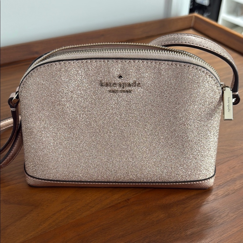 NWOT Kate Spade Gold Crossbody Bag with Metallic Finish